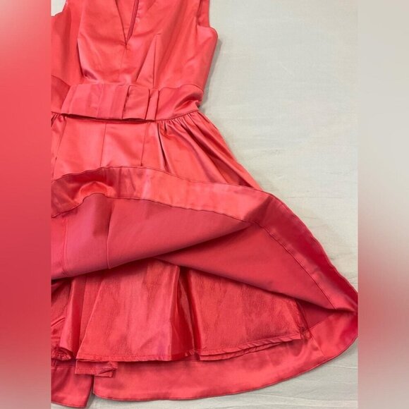 Candice Gwinn Trashy Diva Coral Satin Party Dress, Size 4 - Picture 9 of 9